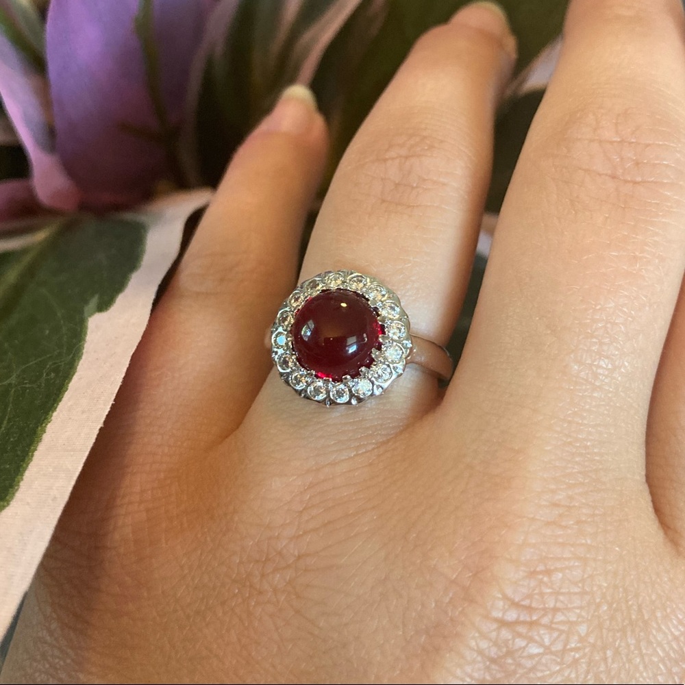 Red Glass Costume Ring